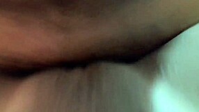 Brunette says, 'Bathroom blowjob to bed doggy.'