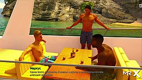 Guys Relaxing on Yacht During Game Retrieval