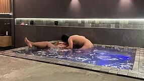 Beautiful brunette grabbed from behind for hard pussy thrusting until she screams