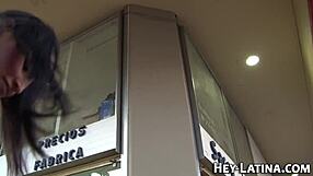 Picked up latina gets banged in public outdoor group sex