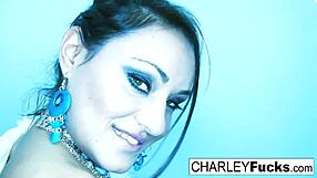 Sexy Brunette Pornstar Charley Aroused Stripping Outfit And Spreading Nude