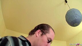 german teen 18+ gets direct anal fuck during casting interview with cum on pussy