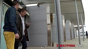 Busty pin up agrees to threesome during casting interview