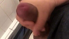 jerking my big dick in the bathroom, umm enjoy it