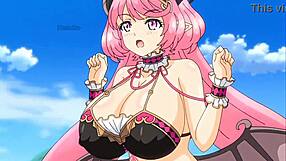 Milf masturbates to creampie in anime hentai style