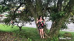 Brazilian Pornstar Manu Fox Masturbates Naked On Train Tracks