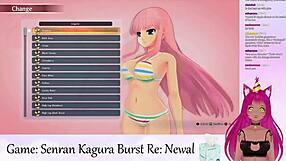 i play senran kagura burst as vtuber lewdneko in this first part of the game