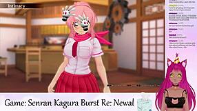i play senran kagura burst as vtuber lewdneko in this first part of the game