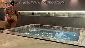 Beautiful brunette grabbed from behind for hard pussy thrusting until she screams