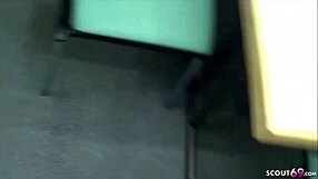 lucy swallows in office threesome