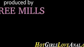 CUTTIE LEZ GETS ASS TOYED FIRST TIME!