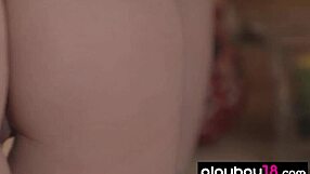 Hot blondie Sarah Summers strips down, revealing her stunning big boobs in a slow tease