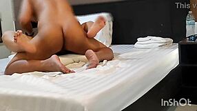 Asian Hot Milf Engages in Intense Sex, Blowjob, and Creampie in a Hotel Room