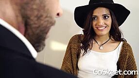 prettiest latina babe gets bent over for doggystyle fuck with big cock