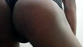 This gay stud strips down to his panties for some action