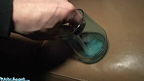 Public Agent Tina Princess Performs Blind Cum Tasting Test In Hotel.