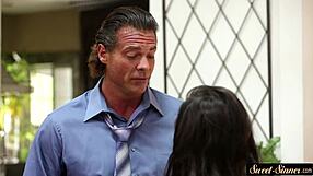 Gorgeous stepdaughter banged hard in multiple sexy poses