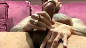 Viktor rom plays with big black cock!