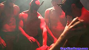 blindfolded hunk gets cock surprise