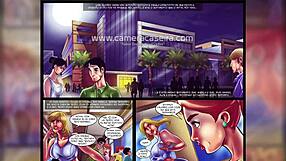 Brazilian Mirella Mansur in Christmas comic double penetration