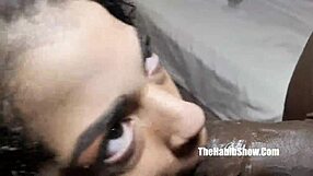 Kupkake spits and slobbers all over Kingkreme's big black cock