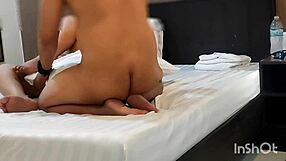 Asian Hot Milf Engages in Intense Sex, Blowjob, and Creampie in a Hotel Room