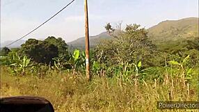 The mature ebony couple fucks hard, sucking and cumming