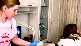 sugarnadya waxes her legs for a client with a gorgeous and sexy ass.