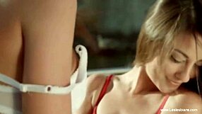 I join beauty and lesbians for a sensual toy session together.