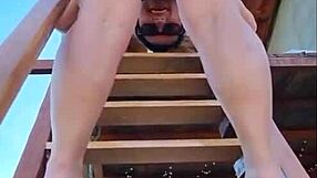 lisa aranha's sensual dance almost leads to a fall on the stairs