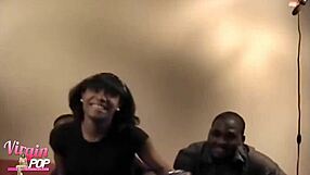 Sex to frantic amateur bitch who climaxes during the interracial and anal group fuck