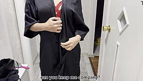 Juicy milf orders food delivery with big cock dirty talk