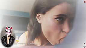 Young gamer girl gets oral pleasure in the 3D animation