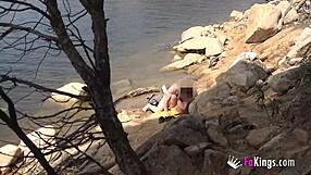 Redhead Jade Nymph Caught Fucking By The Lake