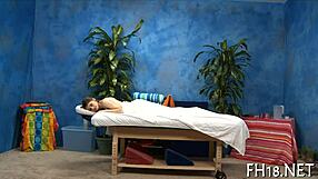 massage turns into intense porn scene with moaning