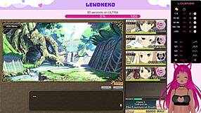 I, Vtuber Lewdneko, plays Evenicle part 12 with big tits moaning.