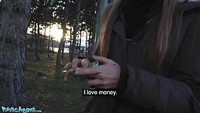 Public Agent Tina Princess Performs Blind Cum Tasting Test In Hotel.