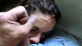 Ugly pregnant whore performs sloppy blowjob in prison, then receives assfucking from amateurs