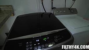 STEPSIS CHECKS OUT MY COCK IN LAUNDRY ROOM TYLER STEEL ALEX HARPER