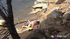 Redhead Jade Nymph Caught Fucking By The Lake