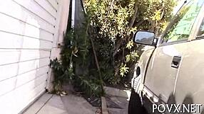 Alluring Teen Slut Licks Erected Cock in POV