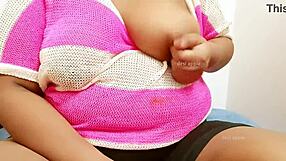 Pattaya girl casually flaunts her big boobs in a lively chat.