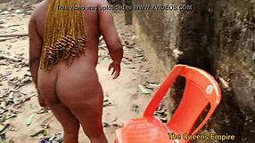 Light Skinned Ebony Gets Dogged Out And Manhandled Outdoors