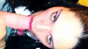 shemale slut smoking while giving blowjob