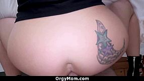 Sexy cougar has a secret crush on her young 18+ stepson - orgymom