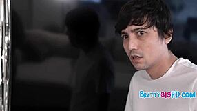 Petite Latina Stepsisters Fuck Big Cock At New Year's Party