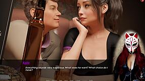 Kate explores wild outdoor sex in see-through costumes with stockings in 3D cartoon