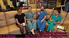 Channy Crossfire's Kinky Dental Checkup by Dr. Canada at Girlsgonegynocom. Nurse Spreads Wide in Gloves for Florida Hospital Exam!