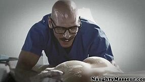 Hey, check out police babe gia dimarco getting a hardcore massage at work