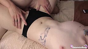 Boyfriend passionately fucks sexy babe